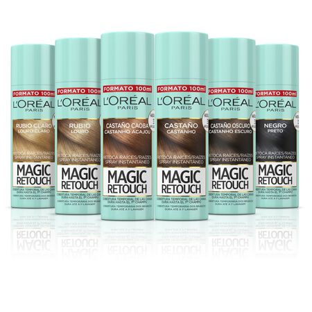 Tinte cabello retoca raíces en spray magic retouch L'Oréal 100ml castaño oscuro