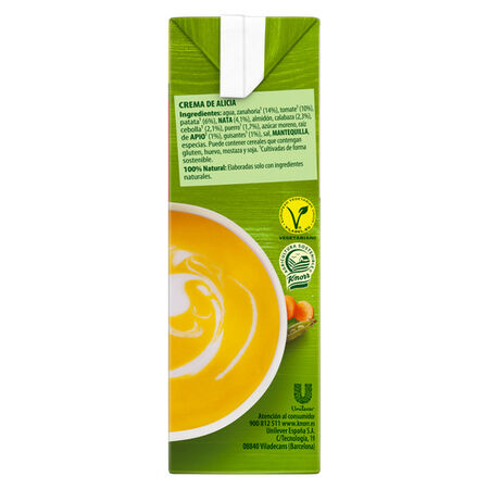 Crema con calabaza zanahoria y guisantes Knorr 500ml