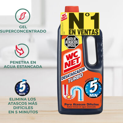 Desatascador líquido WC Net 500+500ml turbo