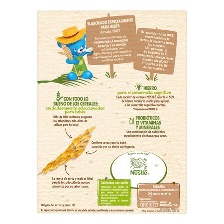 Papilla sin gluten Nestlé 240g maíz y arroz