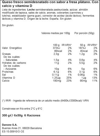 Petit Danonino pack 6 fresa y pl&aacute;tano