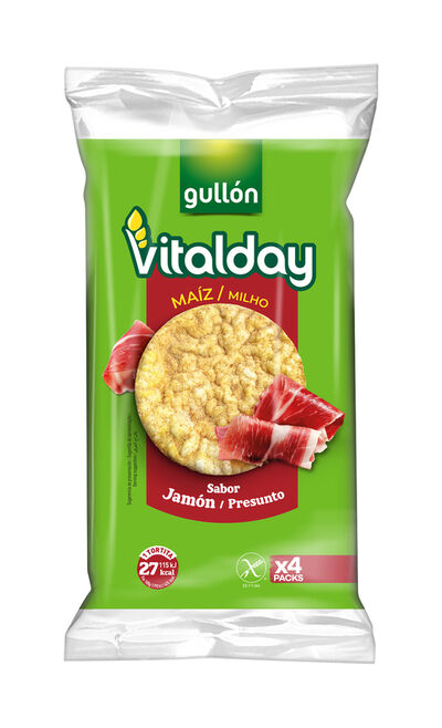Tortita de maíz sabor jamón Vitalday 103g