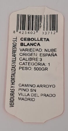 Cebolleta blanca manojo