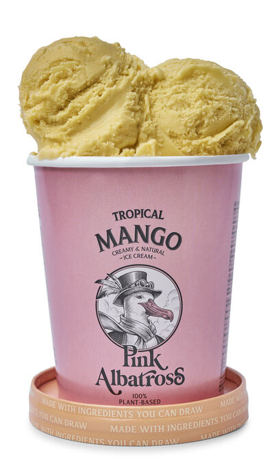Helado de mango tropical Pink Albatross 480ml