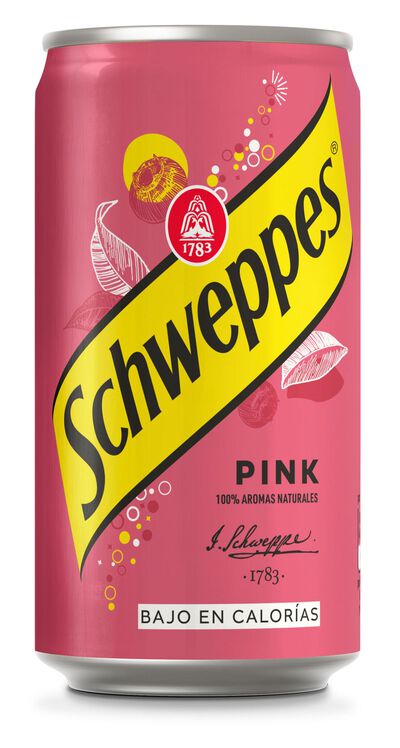 Tónica Schweppes lata 25cl pink