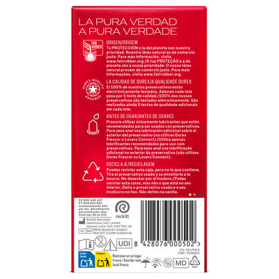 Preservativos Durex 12 uds sensitivo contacto total super finos