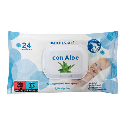 Toallitas beb&eacute; Bodyplus 24 unidades de viaje