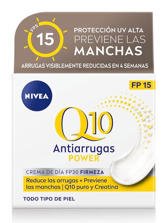 Crema facial de d&iacute;a Nivea Q10 50ml power SPF 15 antiarrugas