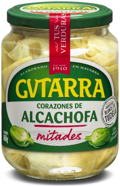 Corazones de alcachofa en mitades Gvtarra 400g
