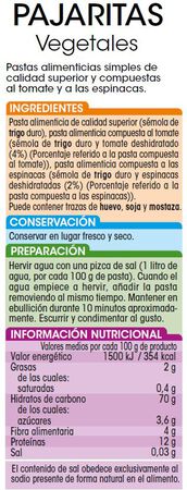 Pajaritas Alipende 500g con vegetales