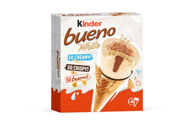 Helado cono Kinder Bueno white 4 uds