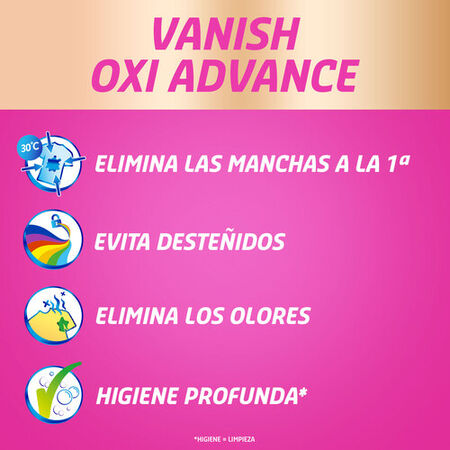 Quitamanchas polvo Vanish rosa 400g Oxi Advance