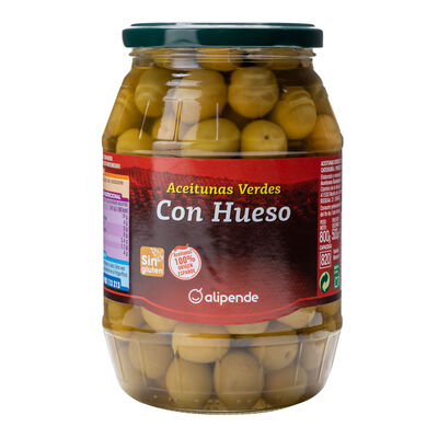 Aceitunas verdes con hueso Alipende 500g