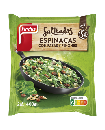 Salteado Findus 400g espinacas con pasas y piñones