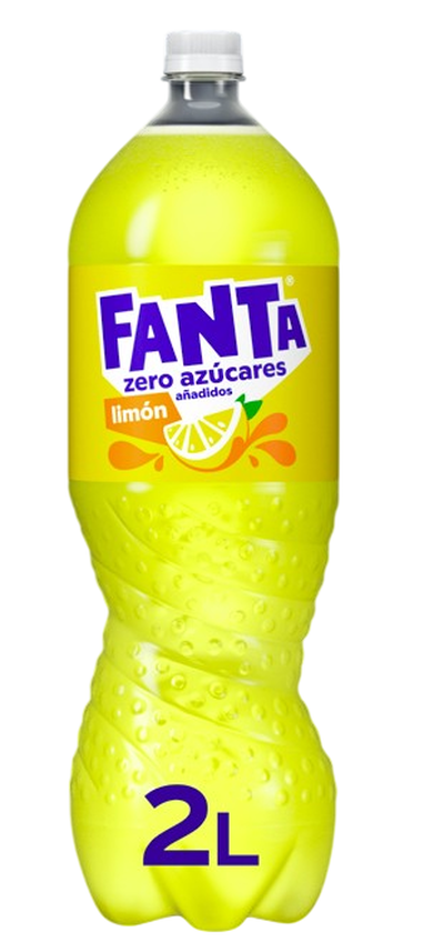 Refresco lim&oacute;n Fanta botella 2l zero az&uacute;cares