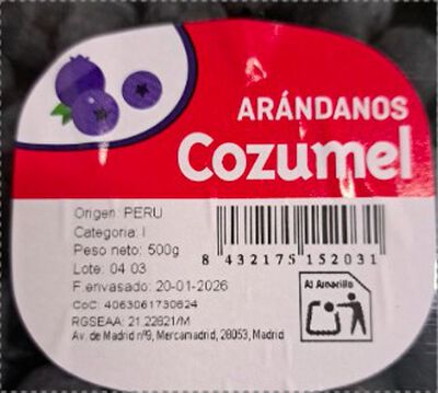 Ar&aacute;ndano bandeja 500g