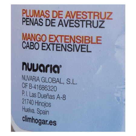 Plumero de avestruz Raspum telescópico