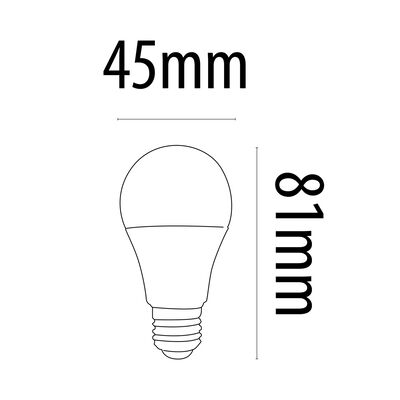 Bombilla Led esférica e14 plástico TM p45 6W cálida