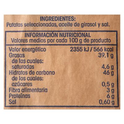 Patatas fritas Alipende 200g artesanas onduladas