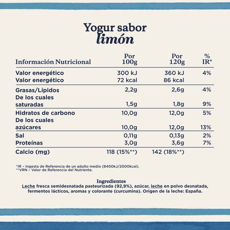 Yogur Danone pack 4 limón