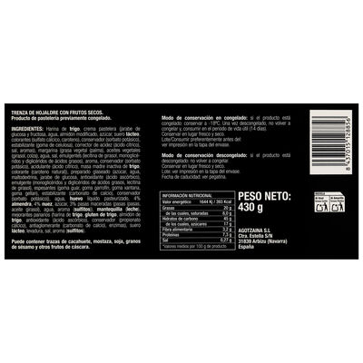 Trenza Hojaldre con frutos Secos 430g