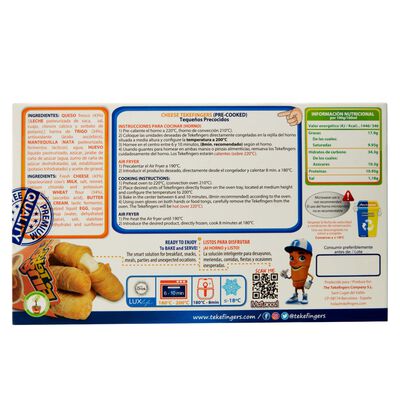 Teque&ntilde;os queso para horno Tekefingers 6 uds 190g