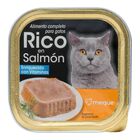 Comida húmeda gato Meque tarrina rico en salmón 100g