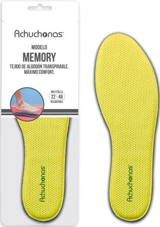 Plantilla memory transpirable Achuchonas talla 25-46