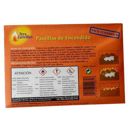 Pastillas de encendido Tres Estrellas 32 uds