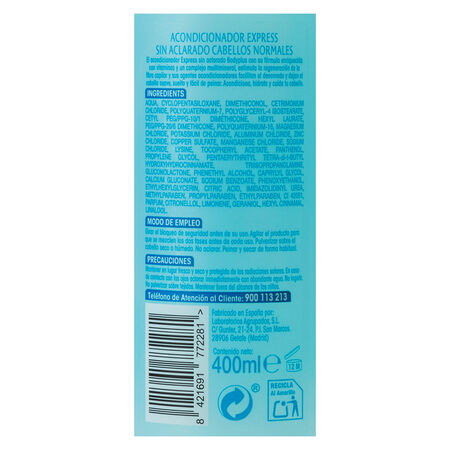 Acondicionador bifásico Bodyplus 400ml cabello normal
