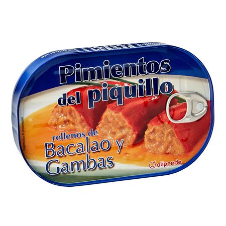 Pimientos del piquillo bacalao y gambas Alipende 260g