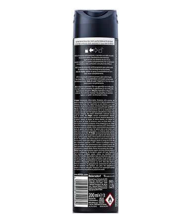 Desodorante en spray Nivea men 200ml invisible ropa blanca y negra
