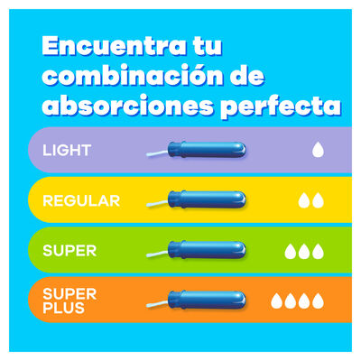Tamp&oacute;n con aplicador Tampax Pearl 24 uds super plus