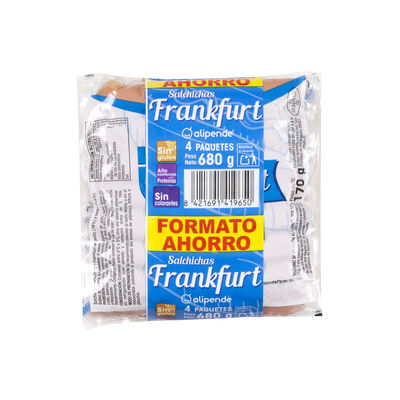 Salchicha frankfurt Alipende 170g pack 4 uds