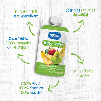 Pouch Nestle happy fruits desde 12meses 110g