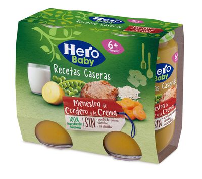 Tarro Hero Baby menestra cordero crema desde 6meses pack 2
