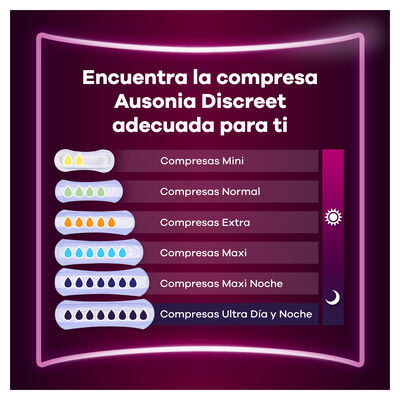 Compresa discreet Ausonia extra seguridad 12 unidades