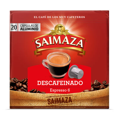 Café descafeinado espresso Saimaza 20 cápsulas