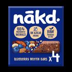 Barritas sin az&uacute;car a&ntilde;adido Nakd 4u blueberry muffin