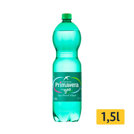 Agua con gas Fuente Primavera 1,5l