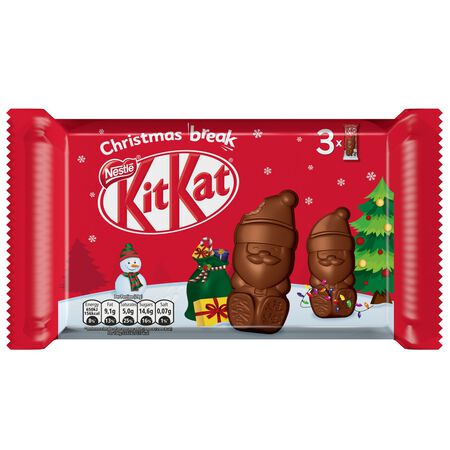 Chocolatinas figura de navidad Kit Kat 3 unidades