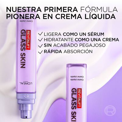 Crema l&iacute;quida Revitalift filler textura glass skin de L'O&acute;r&eacute;al 50 ml