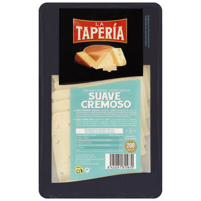 Queso suave cremoso lonchas Taperia 200gr
