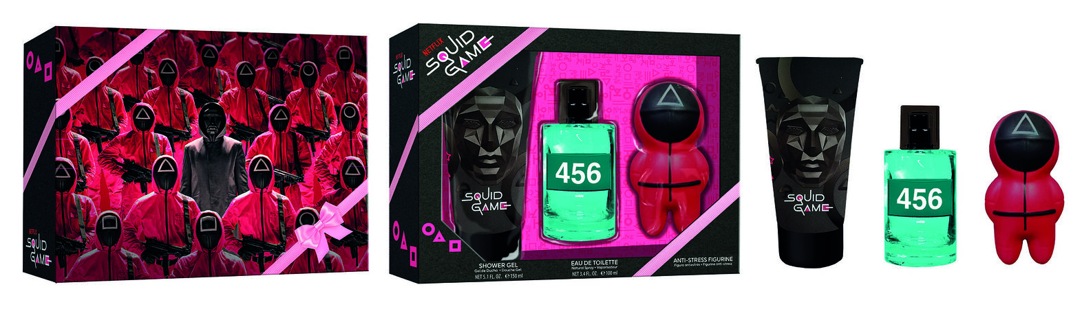 Estuche de colonia Squid Game EDT + FIGURA + GEL