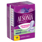 Compresa Ausonia Discreet  14 unidades normal protecci&oacute;n completa