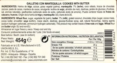 Galleta de mantequilla Mels 454g