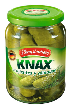 Pepinillos crujientes y ali&ntilde;ados Hengstenberg 360g