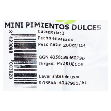 Pimiento mini dulce 200g
