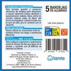 Bandeja de aluminio Lanta 0,5l pack5