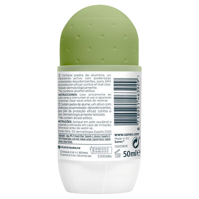 Desodorante roll-on Sanex Natur Protect piel normal 24h con piedra de alumbre 50ml